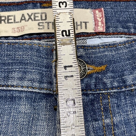 VTG Y2K Levis 559 Jeans Mens 36x30 Light Wash Relaxed Trademak Tab Skater Grunge - Picture 8 of 11